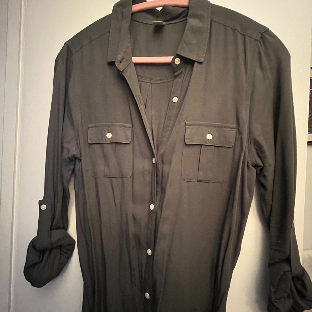 Old Navy green shirtdress